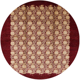 Round Machine Washable Industrial Modern Brown Sand Brown Rug, wshurb2889