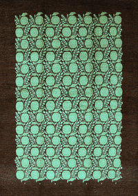 Oriental Turquoise Industrial Rug, urb2889turq