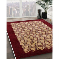 Mid-Century Modern Brown Sand Brown Oriental Rug, urb2889