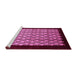 Sideview of Machine Washable Oriental Pink Industrial Rug, wshurb2889pnk