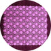 Round Oriental Purple Industrial Rug, urb2889pur