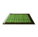 Sideview of Machine Washable Oriental Green Industrial Area Rugs, wshurb2889grn