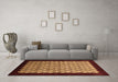 Machine Washable Oriental Brown Industrial Rug in a Living Room,, wshurb2889brn