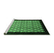 Sideview of Machine Washable Oriental Emerald Green Industrial Area Rugs, wshurb2889emgrn