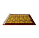 Sideview of Machine Washable Oriental Yellow Industrial Rug, wshurb2889yw