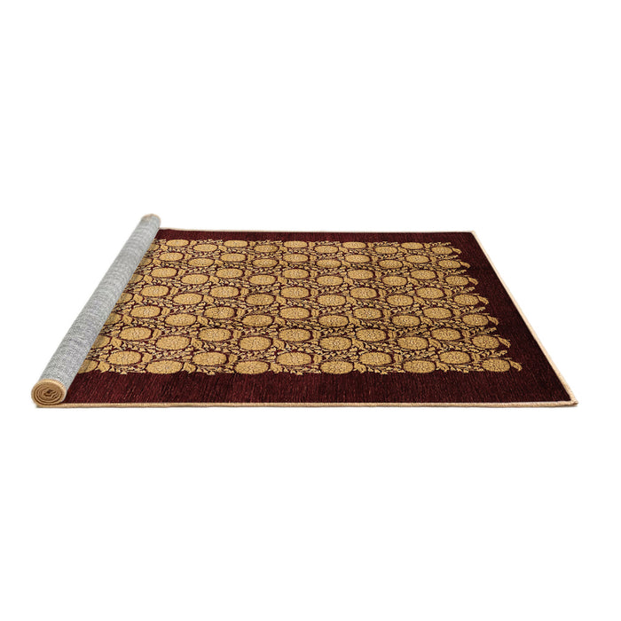 Sideview of Machine Washable Oriental Brown Industrial Rug, wshurb2889brn