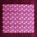 Square Machine Washable Oriental Pink Industrial Rug, wshurb2889pnk