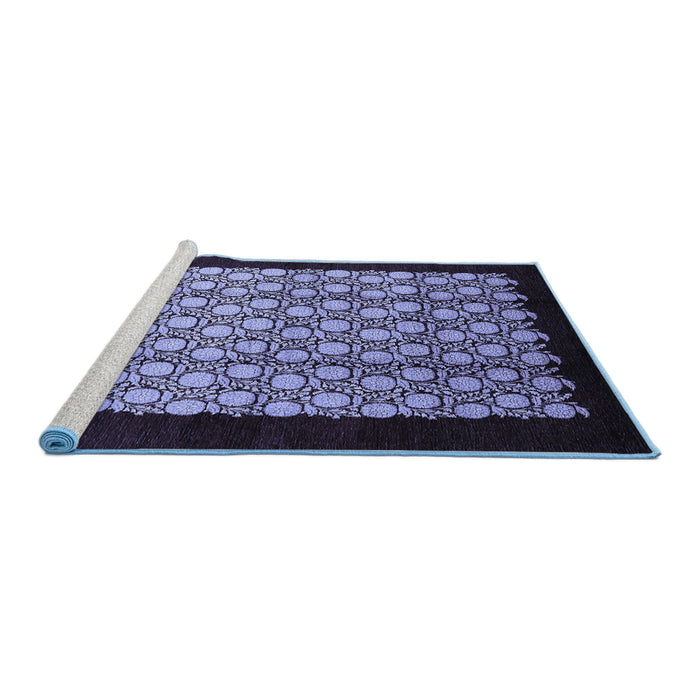 Sideview of Machine Washable Oriental Blue Industrial Rug, wshurb2889blu