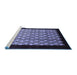 Sideview of Machine Washable Oriental Blue Industrial Rug, wshurb2889blu