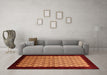 Machine Washable Oriental Orange Industrial Area Rugs in a Living Room, wshurb2889org