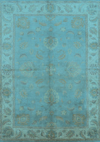 Oriental Light Blue Traditional Rug, urb2890lblu