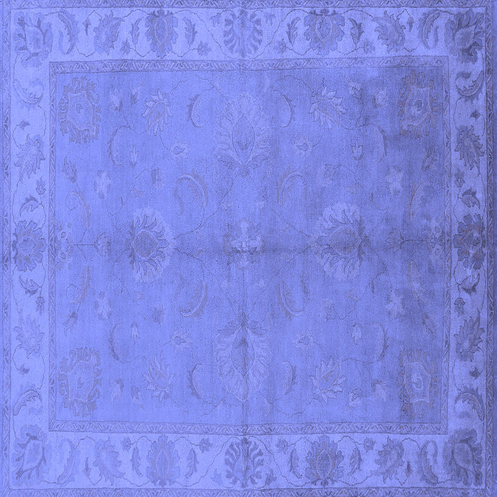 Square Oriental Blue Traditional Rug, urb2890blu