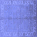 Square Oriental Blue Traditional Rug, urb2890blu
