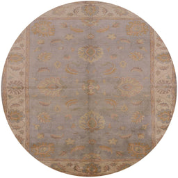 Round Machine Washable Industrial Modern Dark Almond Brown Rug, wshurb2890