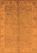 Machine Washable Oriental Orange Traditional Area Rugs, wshurb2890org