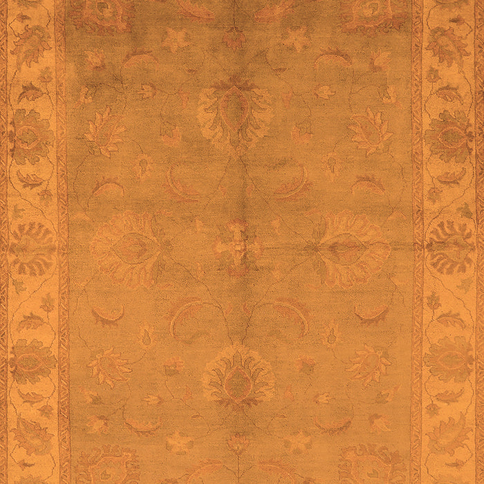 Machine Washable Oriental Orange Traditional Area Rugs, wshurb2890org
