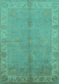 Oriental Turquoise Traditional Rug, urb2890turq