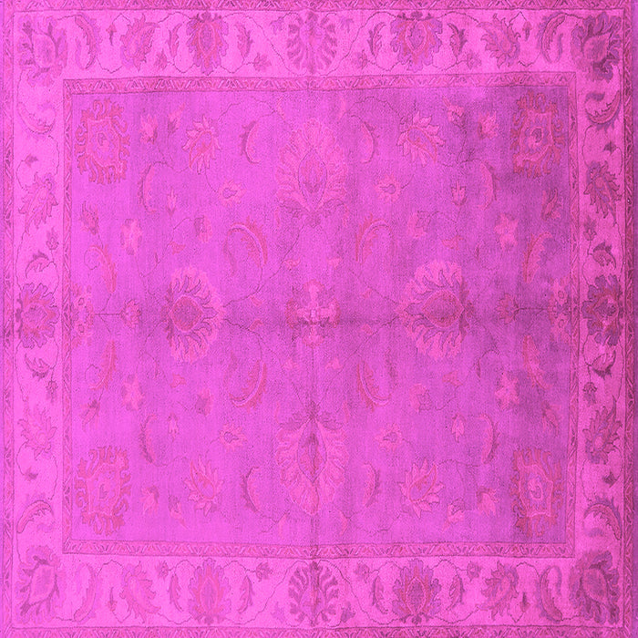 Square Machine Washable Oriental Pink Traditional Rug, wshurb2890pnk