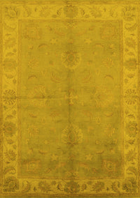 Oriental Yellow Traditional Rug, urb2890yw