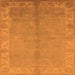 Square Oriental Orange Traditional Rug, urb2890org