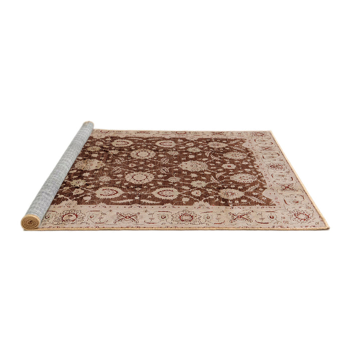 Sideview of Machine Washable Industrial Modern Brown Rug, wshurb2891