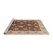 Sideview of Machine Washable Industrial Modern Brown Rug, wshurb2891