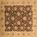 Square Oriental Brown Traditional Rug, urb2891brn