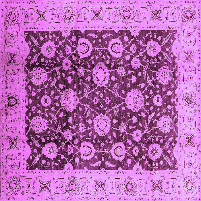 Square Oriental Purple Traditional Rug, urb2891pur