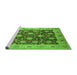 Sideview of Machine Washable Oriental Green Traditional Area Rugs, wshurb2891grn