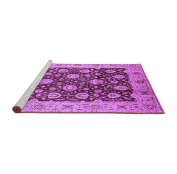 Sideview of Machine Washable Oriental Purple Traditional Area Rugs, wshurb2891pur