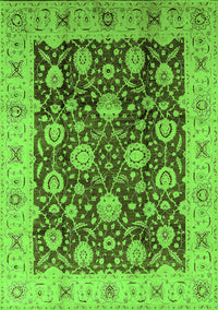 Oriental Green Traditional Rug, urb2891grn