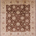 Square Machine Washable Industrial Modern Brown Rug, wshurb2891