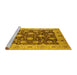 Sideview of Machine Washable Oriental Yellow Traditional Rug, wshurb2891yw