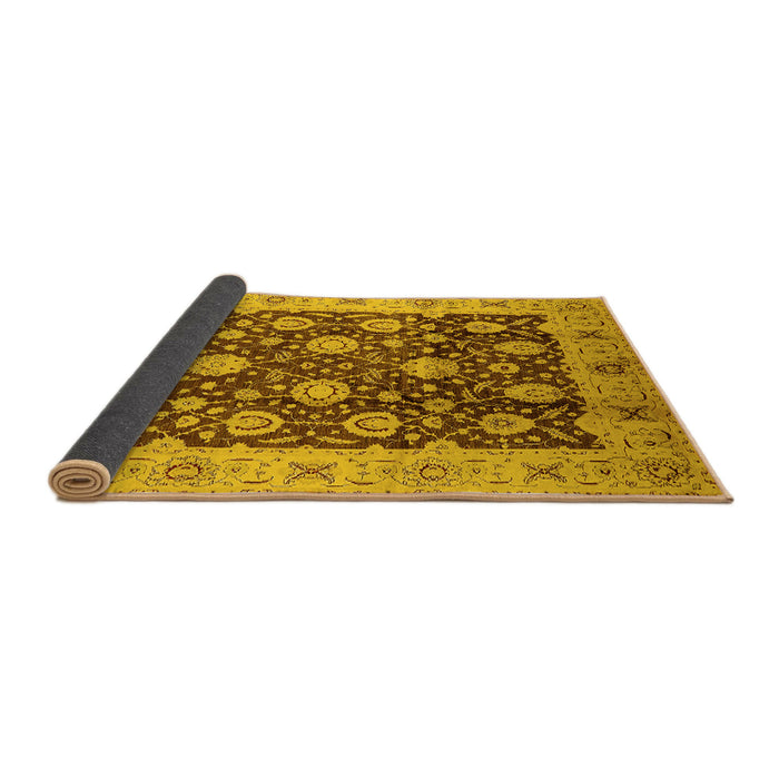Sideview of Oriental Yellow Traditional Rug, urb2891yw