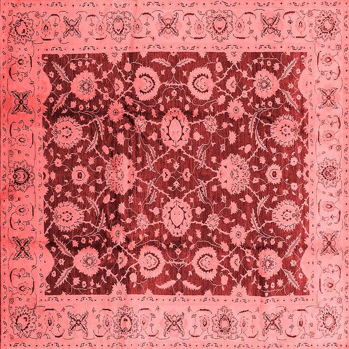 Machine Washable Oriental Red Traditional Rug, wshurb2891red