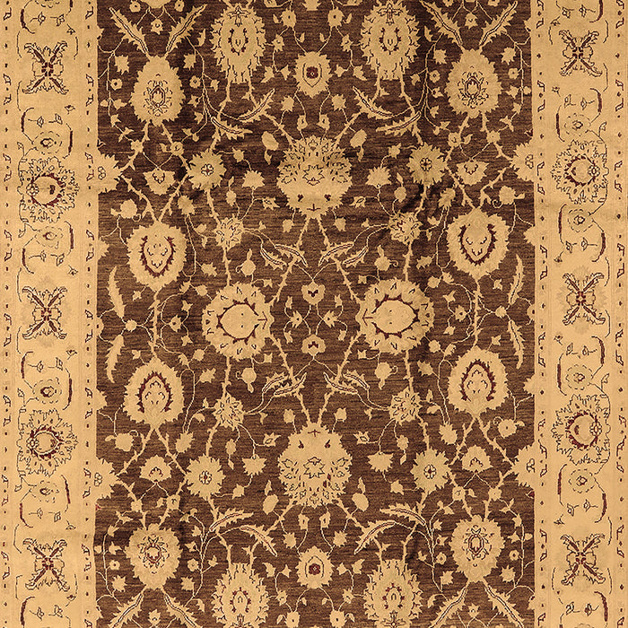 Machine Washable Oriental Brown Traditional Rug, wshurb2891brn