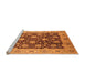 Sideview of Machine Washable Oriental Orange Traditional Area Rugs, wshurb2891org