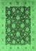 Machine Washable Oriental Emerald Green Traditional Area Rugs, wshurb2891emgrn