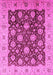 Machine Washable Oriental Pink Traditional Rug, wshurb2891pnk