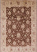 Mid-Century Modern Brown Oriental Rug, urb2891