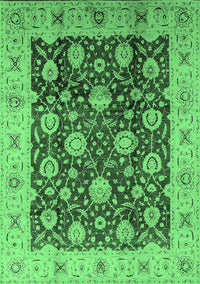 Oriental Emerald Green Traditional Rug, urb2891emgrn