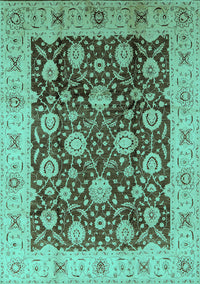 Oriental Turquoise Traditional Rug, urb2891turq