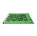 Sideview of Machine Washable Oriental Emerald Green Traditional Area Rugs, wshurb2891emgrn