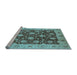 Sideview of Machine Washable Oriental Light Blue Traditional Rug, wshurb2891lblu