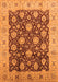 Machine Washable Oriental Orange Traditional Area Rugs, wshurb2891org