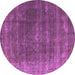 Round Oriental Pink Industrial Rug, urb2892pnk