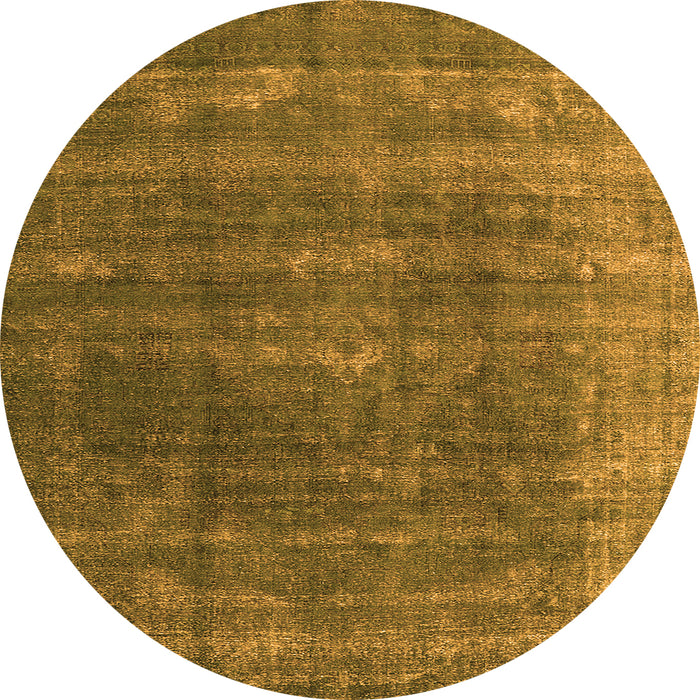 Round Oriental Orange Industrial Rug, urb2892org