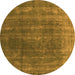 Round Oriental Orange Industrial Rug, urb2892org