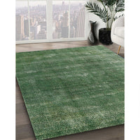 Mid-Century Modern Forest Green Oriental Rug, urb2892