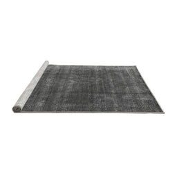 Sideview of Machine Washable Oriental Gray Industrial Rug, wshurb2892gry